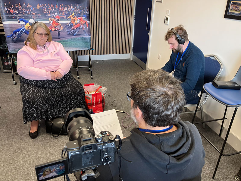 Kim Thompson and interview team